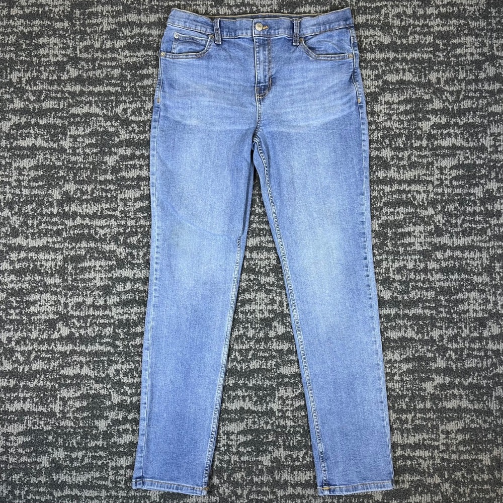 Thereabouts Slim Taper Jeans Boys 18 Husky Blue Denim Adjustable Waist Stretch